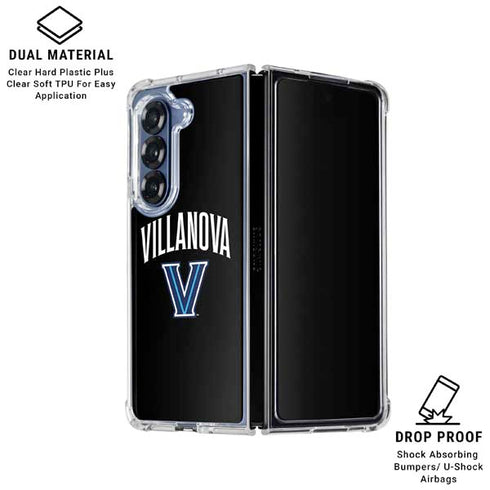 Villanova University V Black Galaxy Z Fold6 Clear Case